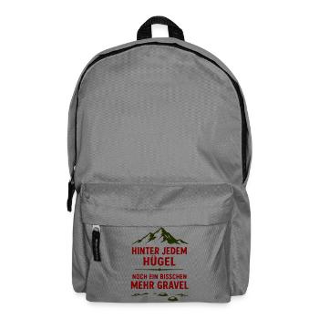 Hinter jedem Hügel Mehr Gravel - Rucksack - Mittelgrau - Vorne
