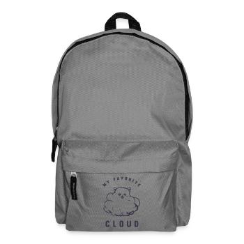 My favorite cloud - Pomeranian - Backpack - elephant grey - Front