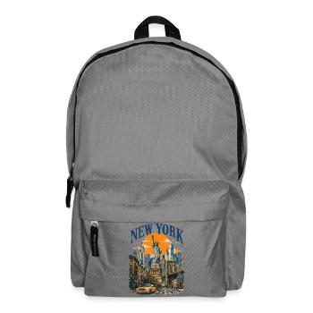 Vintage USA New York City Skyline NEW-YORK - Backpack - elephant grey - Front