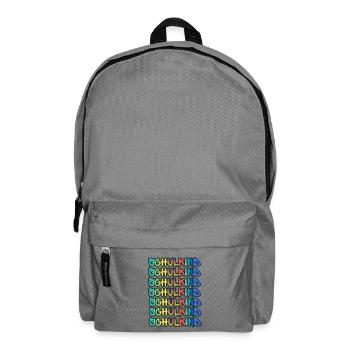 Schulkind Graffiti Farbverlauf - Rucksack - Mittelgrau - Vorne