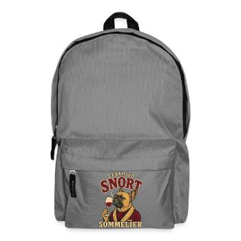 Zertifizierter Snort-Sommelier Französischer Bulldogge - Rucksack - Mittelgrau - Vorne