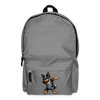 Dabbing Australian Cattle Dog - Backpack - elephant grey - Front