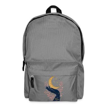Mystical Hand with Moon – Celestial Gothic Design - Backpack - elephant grey - Front