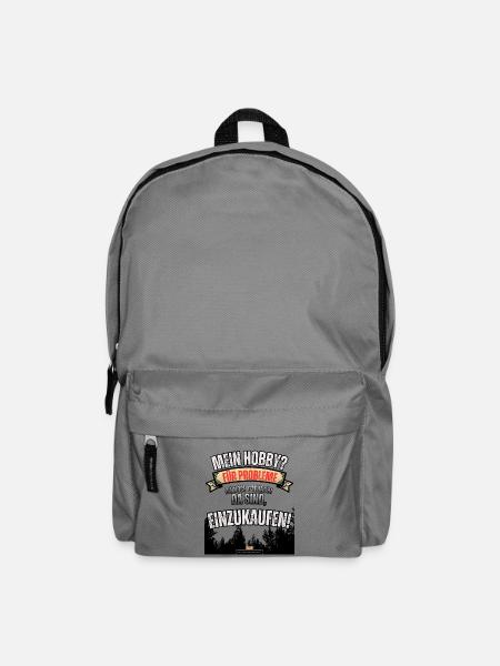 Für Probleme einkaufen - Rucksack - Mittelgrau