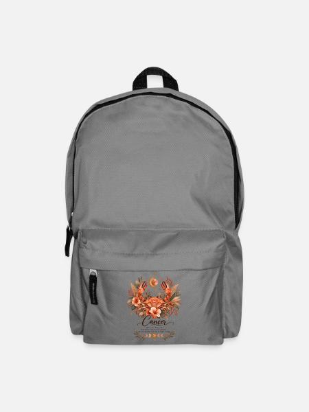 Krebs Tierkreis Terrakotta Botanische Astrologie Boho - Rucksack - Mittelgrau