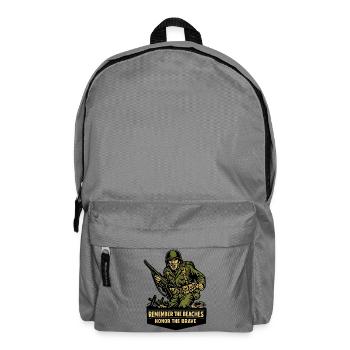D-Day Tribute Remember The Beaches - Rucksack - Mittelgrau - Vorne