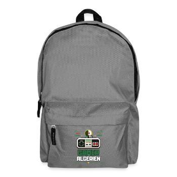 Algerische Gamer-Pixelkunst – Retro-Gaming Algerien - Rucksack - Mittelgrau - Vorne