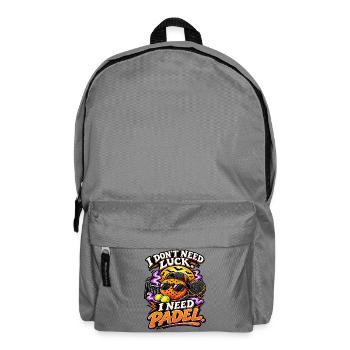 I Need Padel - Padel Spruch - Rucksack - Mittelgrau - Vorne