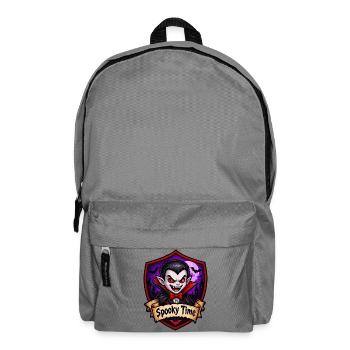 Spukzeit Vampir Cartoon - Rucksack - Mittelgrau - Vorne