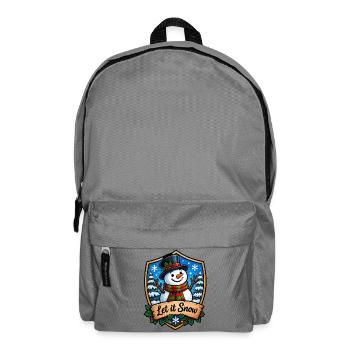 Let it Snow Schneemann Shield - Rucksack - Mittelgrau - Vorne