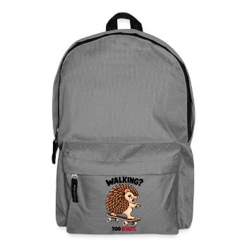Skateboard-Igel – Zu riskant gehen - Rucksack - Mittelgrau - Vorne