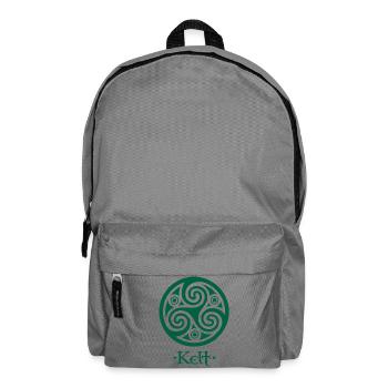 Grünes Triskelion und Schild Kelt - Rucksack - Mittelgrau - Vorne