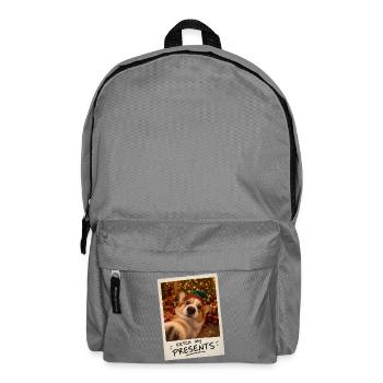 Fetch My Presents Corgi Selfie Weihnachten - Rucksack - Mittelgrau - Vorne