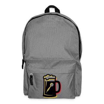 Bierkrug Dartpfeil Wappen - Rucksack - Mittelgrau - Vorne
