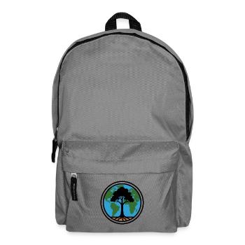 Arbre du monde avec des racines au-dessus de la terre - Sac à dos - gris éléphant - Devant