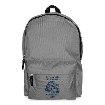 Espresso Breakfast Club and Croissants - Backpack - elephant grey - Front