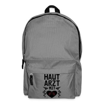 Hautarzt mit Herz Geschenk - Rucksack - Mittelgrau - Vorne