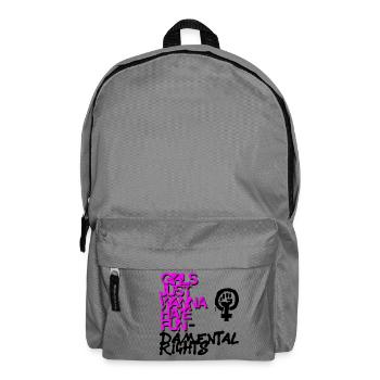 Girls just wanna have basic rights - Backpack - elephant grey - Front