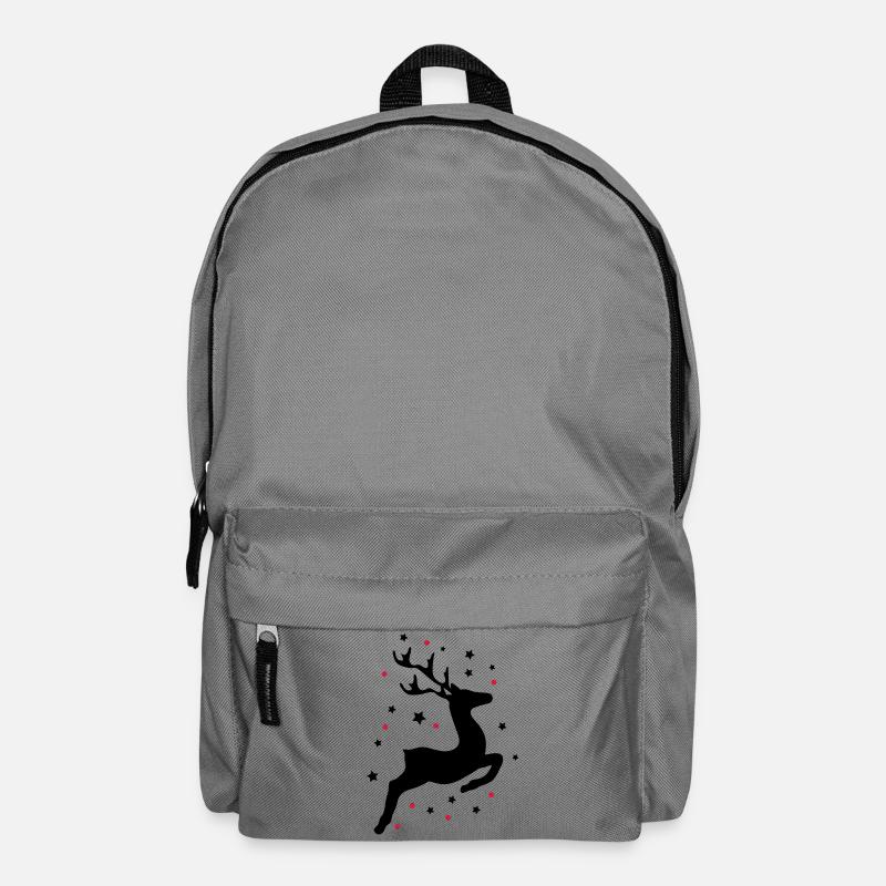 springendes Rentier - Rucksack - Mittelgrau
