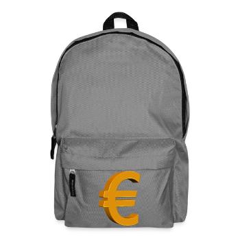 Abstract Golden Euro Design - Backpack - elephant grey - Front