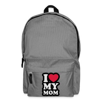 I love my mom - J'aime ma maman - Sac à dos - gris éléphant - Devant