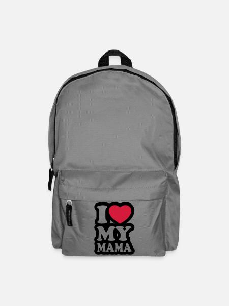 I love my mama - Ich liebe meine Mutter - Rucksack - Mittelgrau