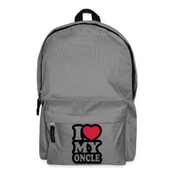 I love my oncle - Ich liebe meinen Onkel - Rucksack - Mittelgrau - Vorne