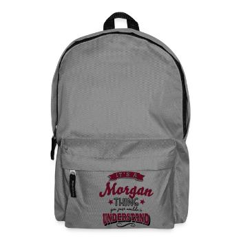 its a morgan name surname thing - Backpack - elephant grey - Front