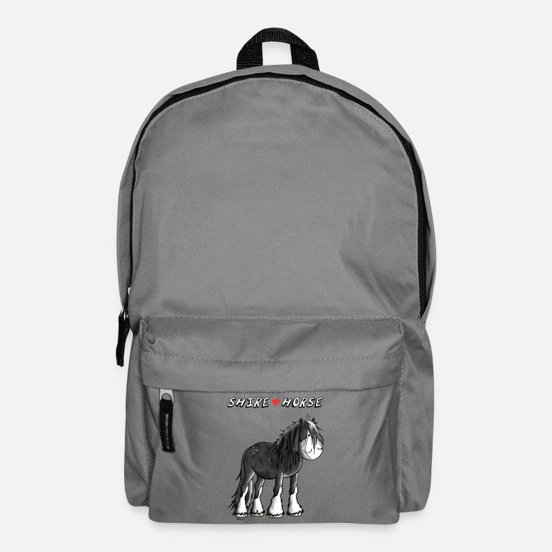Da steht ein Shire Horse - Rucksack - Mittelgrau