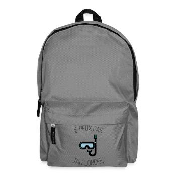 Ich kann nicht, dass ich getaucht bin - Rucksack - Mittelgrau - Vorne