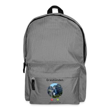 Graubünden Naturruf Design - Rucksack - Mittelgrau - Vorne