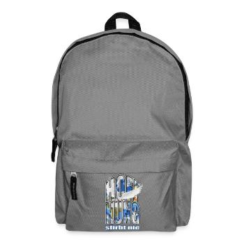 Hoffnung stirbt nie Erde Planet Taube Frieden Welt - Rucksack - Mittelgrau - Vorne