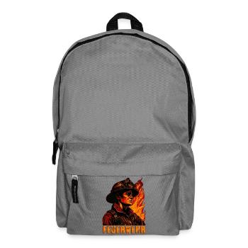 Feuerwehr / Feuerwehrmann - Rucksack - Mittelgrau - Vorne