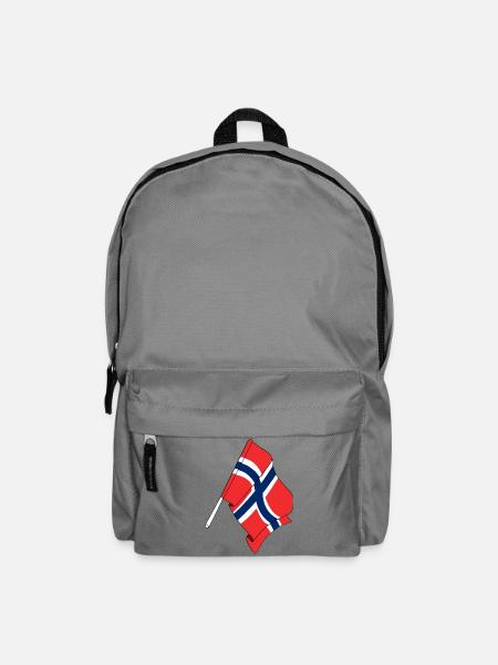 Flagge Norwegen - Rucksack - Mittelgrau