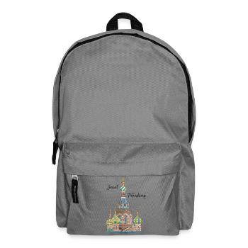 St. Petersburg, Church, Russia, Hand Drawing - Backpack - elephant grey - Front