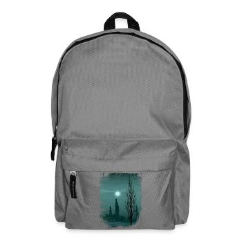 Moon shimmers on trees - Backpack - elephant grey - Front