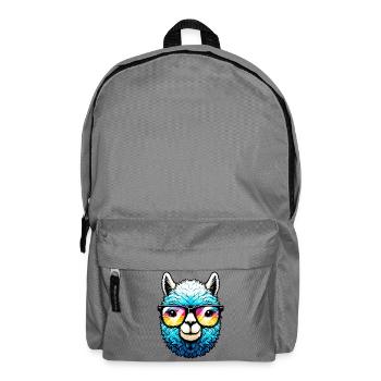 Alpaka mit Sonnenbrille - Rucksack - Mittelgrau - Vorne