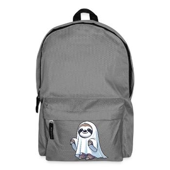 Cute Halloween Sloth Ghost Cartoon Ghost - Backpack - elephant grey - Front