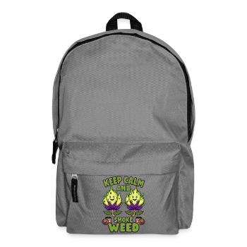 Funny Grass Flowers - Backpack - elephant grey - Front