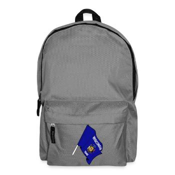 Flagge von Wisconsin - Rucksack - Mittelgrau - Vorne