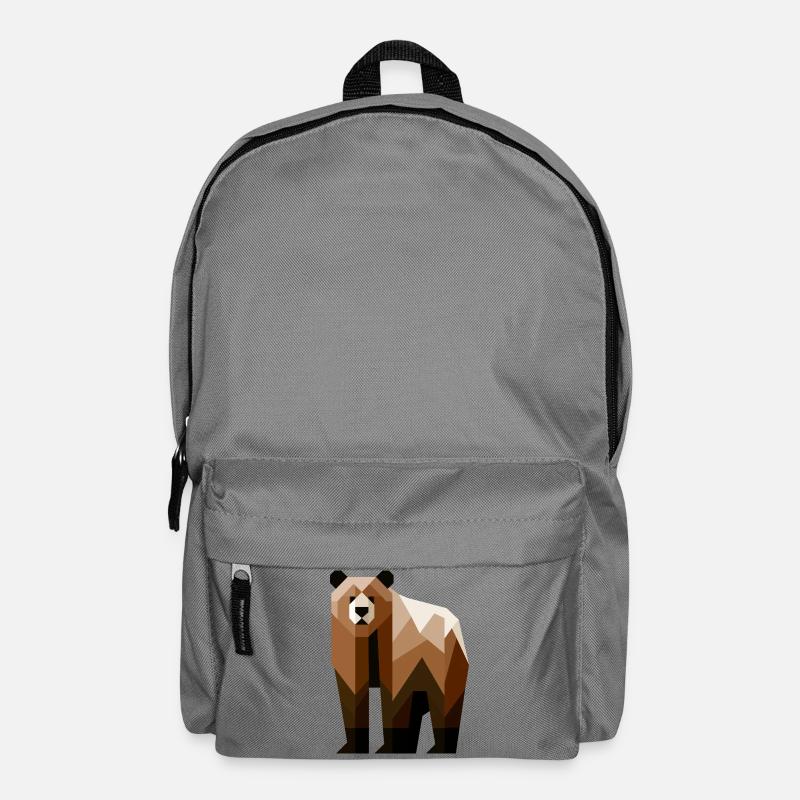 Geometric Bear - Backpack - elephant grey