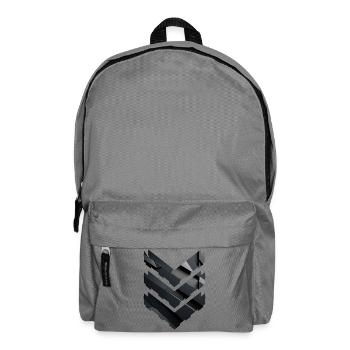 Abstract Black Geometric Pattern - Backpack - elephant grey - Front