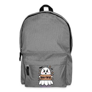 Cute Ghost Halloween Print - Backpack - elephant grey - Front