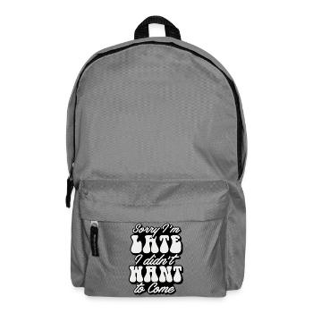 Humorous text design for casual style - Backpack - elephant grey - Front