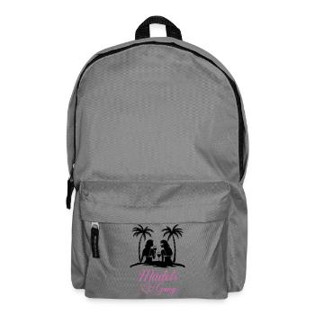 Lettrage de gang de filles avec des cœurs - Sac à dos - gris éléphant - Devant