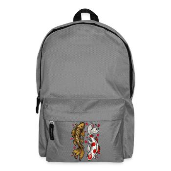 Koi Fish Drawing | Love and Harmony - Backpack - elephant grey - Front