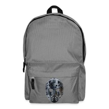 Masque de hockey noir futuriste moderne - Sac à dos - gris éléphant - Devant