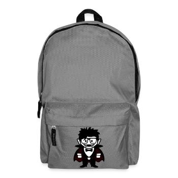 Funny Nerd Vampire with Glasses and Bow Tie - Backpack - elephant grey - Front