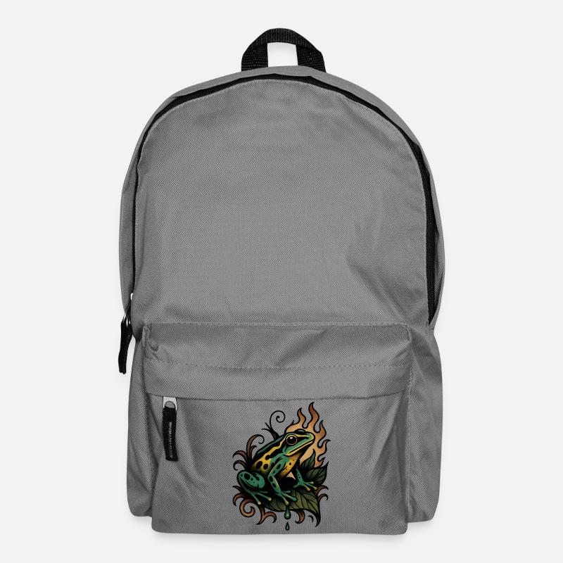 Flame Frog on Leaf - Backpack - elephant grey