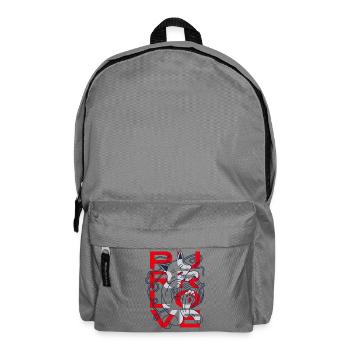 Purr Love Cat With Yarn Ball - Backpack - elephant grey - Front